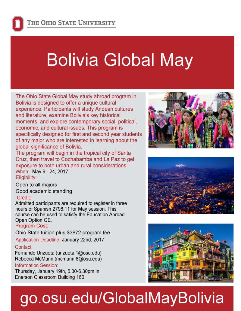Bolivia Global May Program Bolivia Global May Program