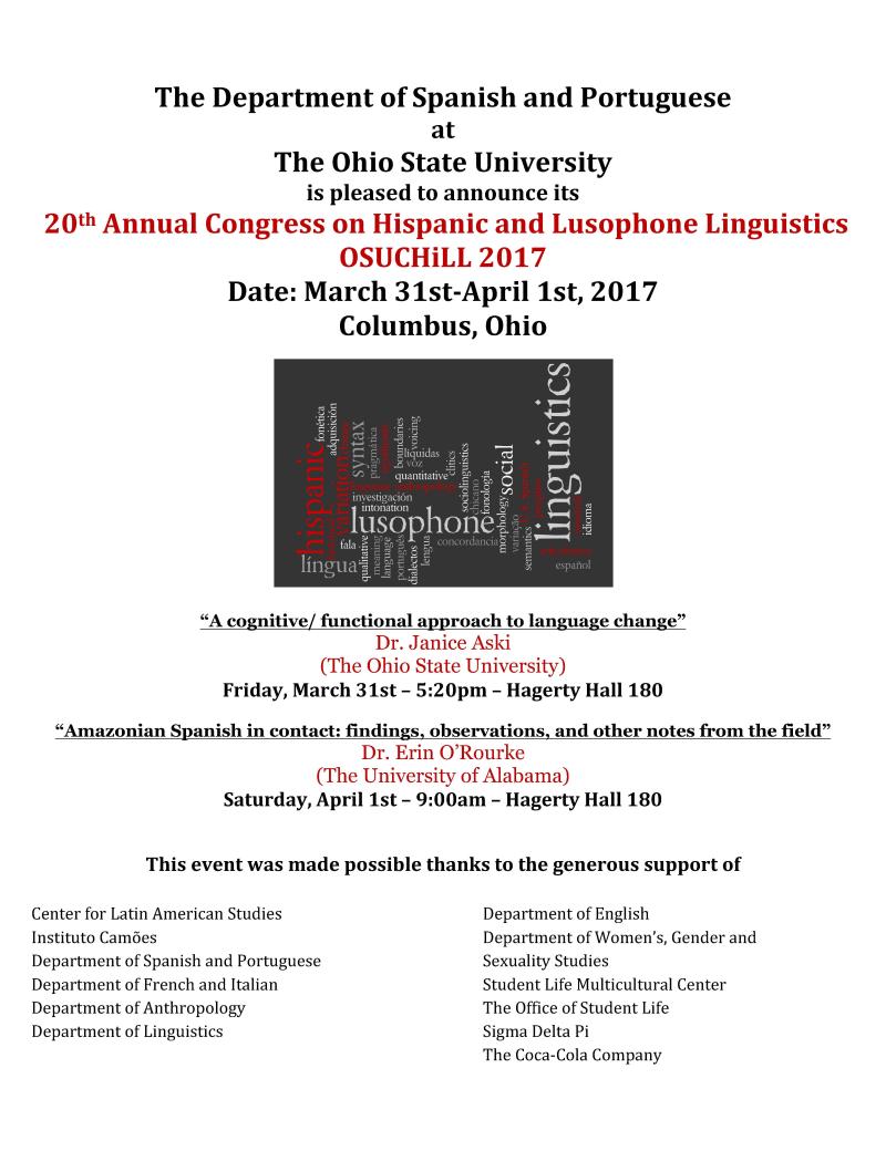 OSUCHiLL Symposium flyer OSUCHiLL Symposium flyer