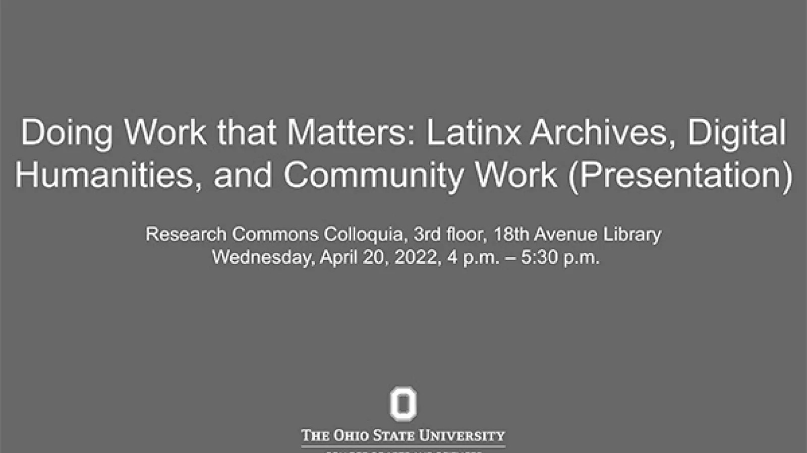 Latinx Archives Presentation