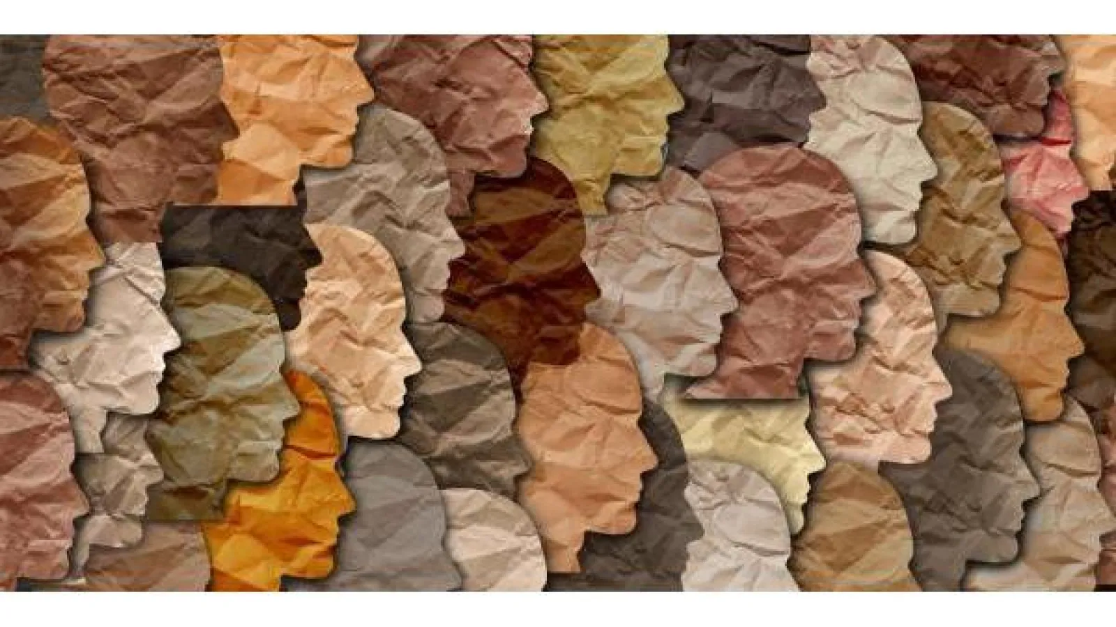 Multicolored Face silhouettes 