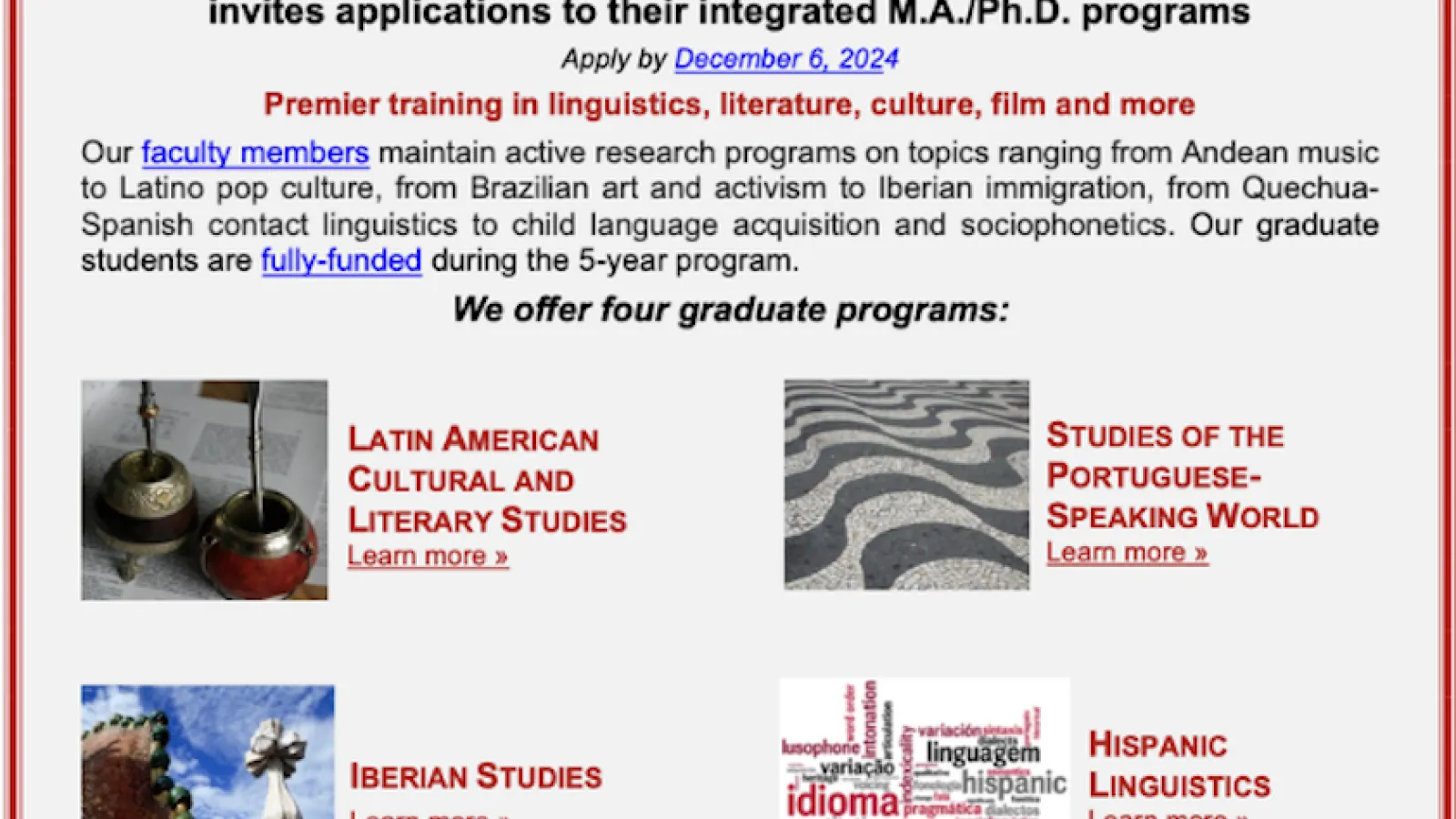 4 grad programs flyer