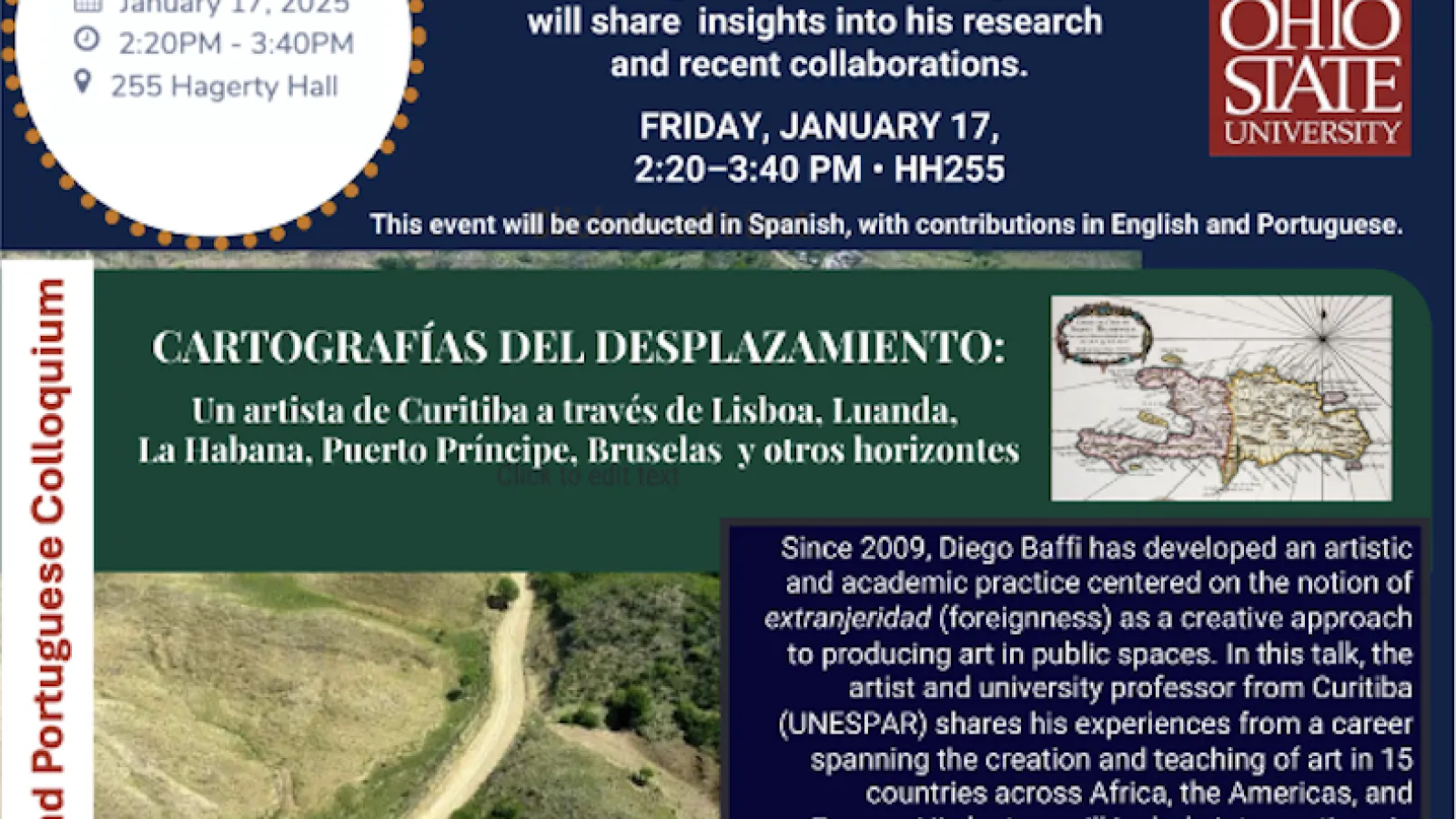 Cartografías del desplazamiento flyer