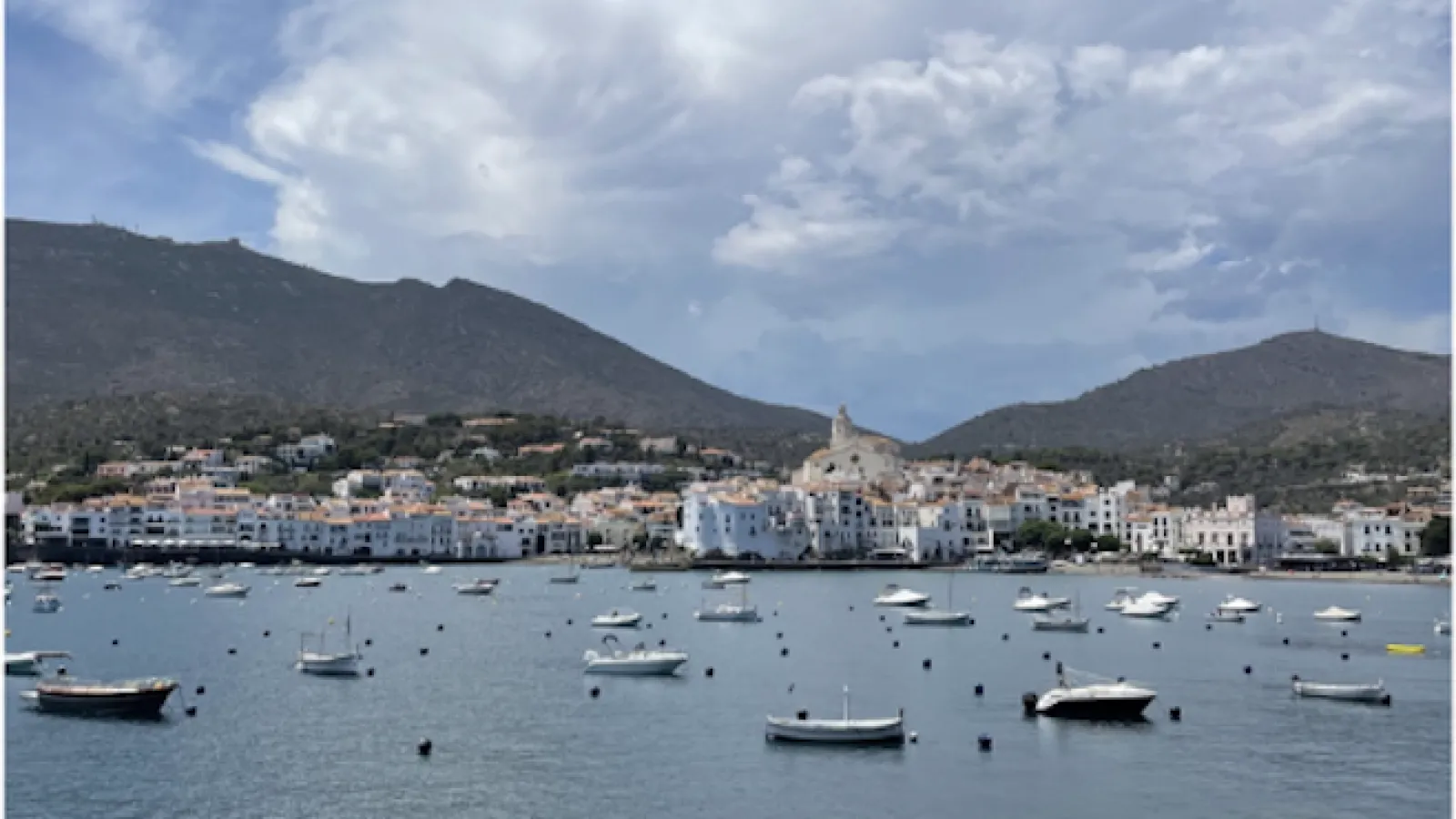 Barcelona waters with boats