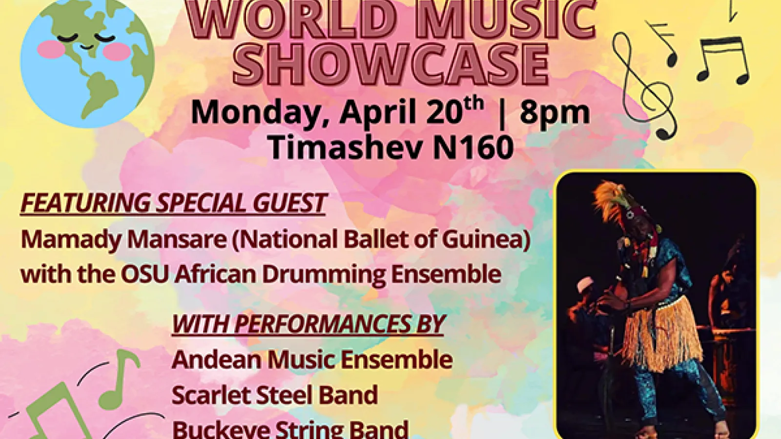 world music showcase flyer