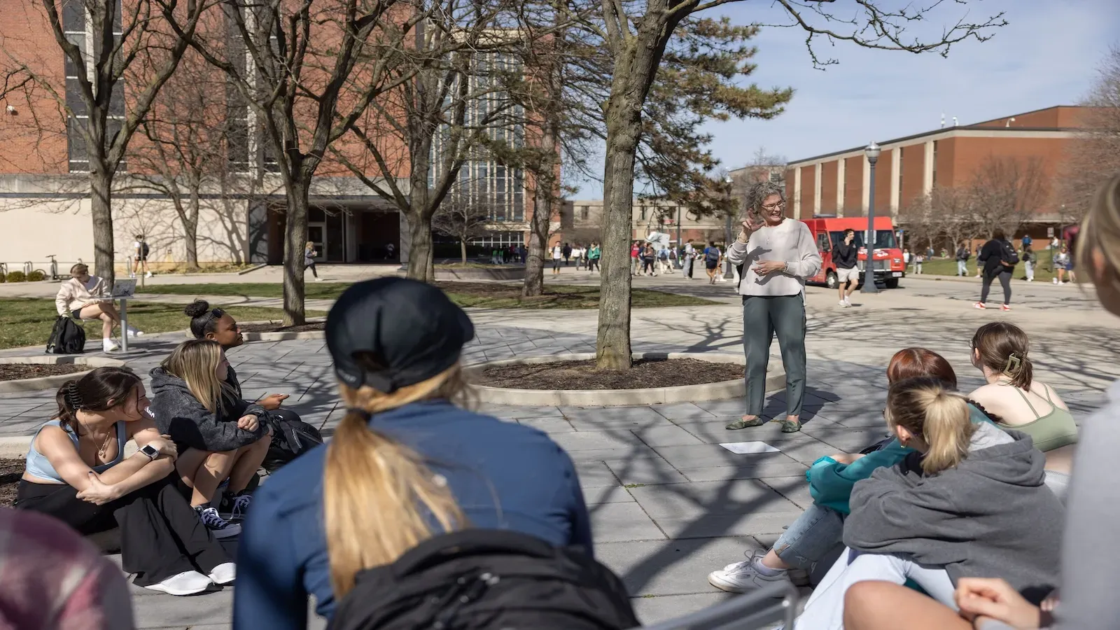 group gathered on OSU campus