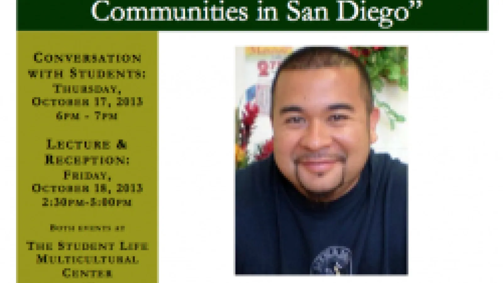 Informational flyer for event
