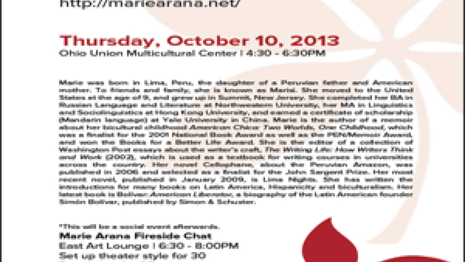 Event flyer