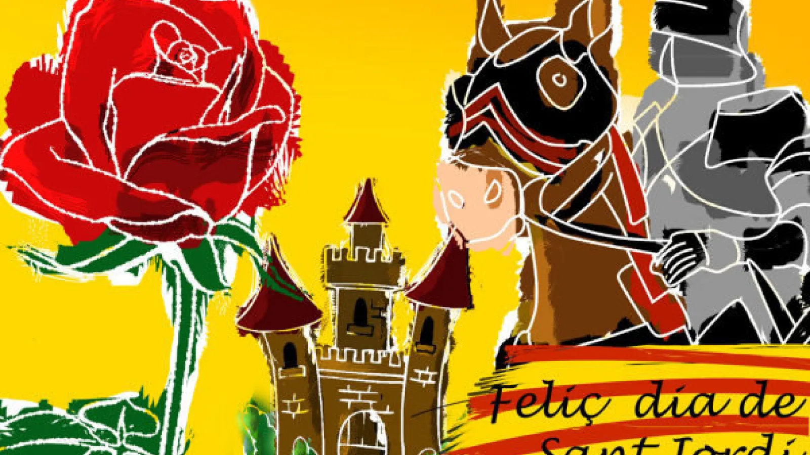 Flyer "Felic dia de Sant Jordi"