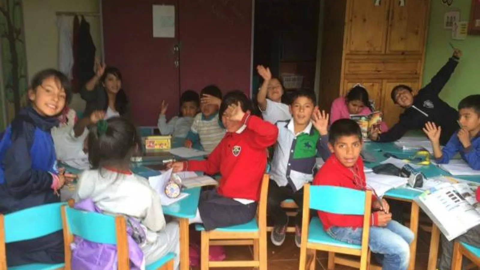 Students at Fundación El Arenal