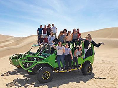 OSU Students in Huacachina, Peru. Photo Credit: Natalie Cipriano.