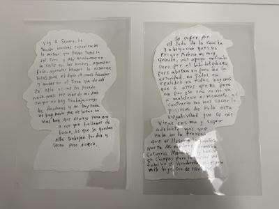 student work done in Javier's classroom 