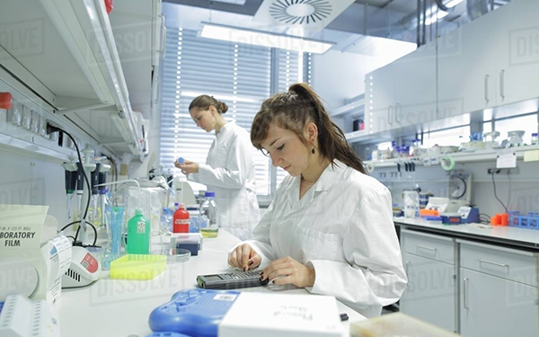 Student working in Biology Lab