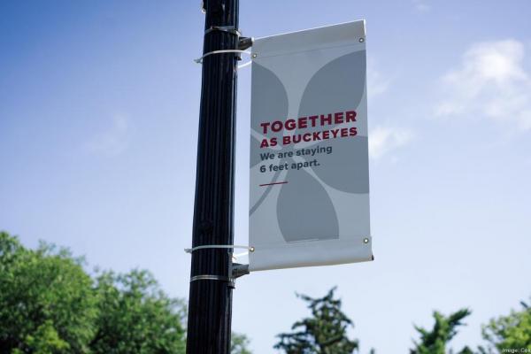 Together As Buckeyes Sign on OSU's Campus