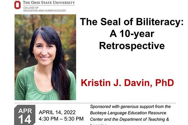 Photo detailing Kristen J. Davis's Talk