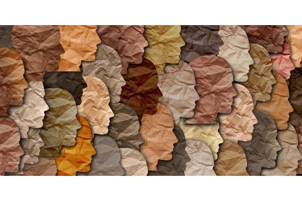 Multicolored Face silhouettes