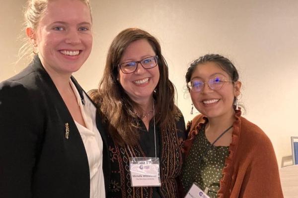 Amanda, Michelle, and Anais after their presentation