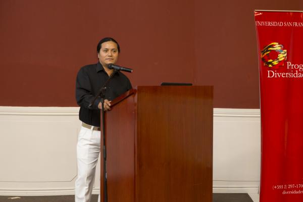 Gualapuro Presenting his Dictionary