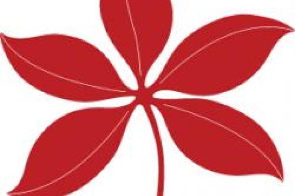 Buckeye Leaf and Nut Logo in red