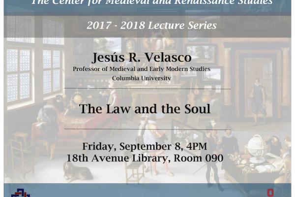 Flyer for Lecture by Prof. Velasco: The Law and the Soul